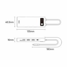 BASEUS USB 3.2 Type-C 9-u-1 4K priključna stanica siva WKWG060013