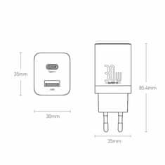 BASEUS punjač 30W USB/TipC QC Super pro crni CCSUPP-E01