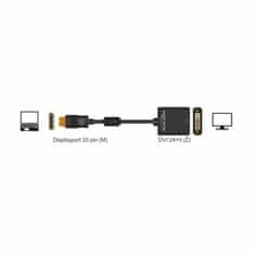 Delock adapter DisplayPort-DVI 4K aktivni 20 cm 62599