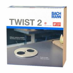 Bachmann TWIST 2 ugradbena utičnica crna za kuhinjski pult 2x220V 946.100