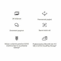 EZVIZ IP kamera 3.0MP bežična PT EB8 4G LTE + solarni panel E CS-EB8/SP