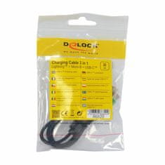 Delock kabel USB TipC 3u1 Lightning/TipC/Micro 30cm 86820