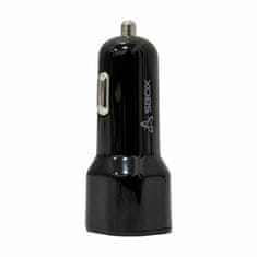 S-box Auto punjač 12V 38W PD QC TipA TipC crni CC-038