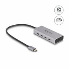 Delock priključna stanica USB 3.1 4x Type-C 10/Gbps PD 85W srebrna 64235