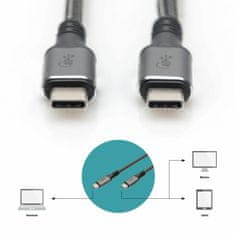 Digitus USB 4.0 C-C kabel 8K 60Hz 100W 1m crni DB-300443-010-S