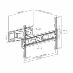 S-box Zidni nosač za TV PLB-3646-2 crni