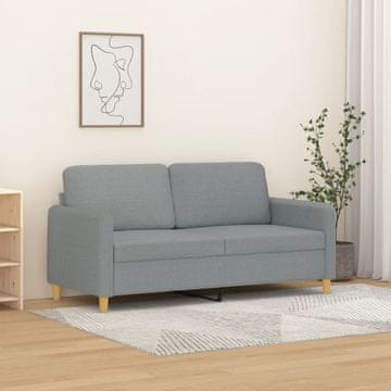 Vidaxl Dvosjed Kauč Svijetlo siva 140 cm Presvlaka od tkanine