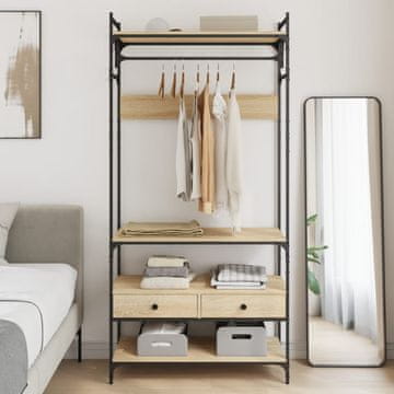 Vidaxl Ormar s ladicama, Sonoma hrast, 89x39x184,5 cm