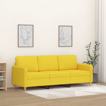 Vidaxl Trosjed, Svijetložuta 180 cm, Tkanina, Presvlaka