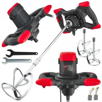 RED TECHNIC 2650W električna miješalica za mort i ljepilo + 2x miješalica M14 120mm