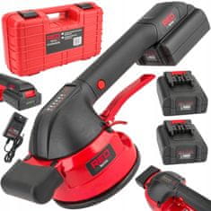 RED TECHNIC Komplet baterija. 18V vakum vibroploče za polaganje keramike 2x2Ah 120mm