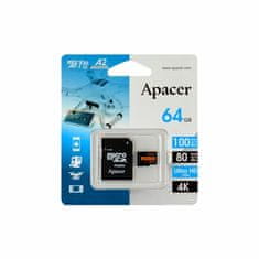 Apacer microSD XC memorijska kartica 64 GB U3 R100 V30 A2 AP64GMCSX10U8-R