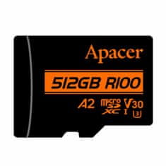 Apacer microSD XC memorijska kartica 512 GB U3 R100 V30 A2 AP512GMCSX10U8-R