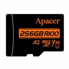 Apacer microSD XC memorijska kartica 256 GB U3 R100 V30 A2 AP256GMCSX10U8-R