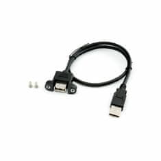 EFB USB produžni kabel A-A 0,5 m ugrađeni crni dvostruko zaštićeni K5291SW.0.5V2