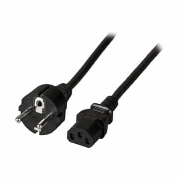 EFB Kabel za napajanje 220V EURO 3m ravni crni EK508SW.3