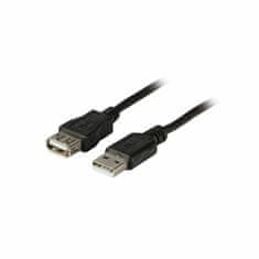 EFB USB produžni kabel A-A 1m crni dvostruko oklopljeni K5248SW.1