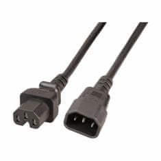 EFB Kabel za napajanje 220V produžni 1m C14-C15 crni