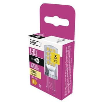 EMOS LED žarulja ZQ9544 Classic JC / G9 / 4 W (40 W) / 470 lm / warm white