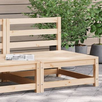 Vidaxl Vrtna sofa bez naslona za ruke 70x70x67 cm borovina