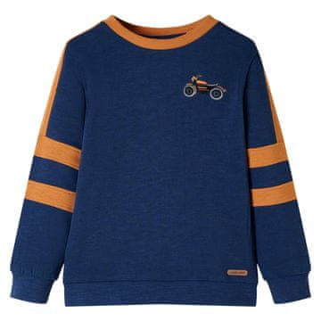 Vidaxl Dječja majica s kapuljačom, indigo, 92