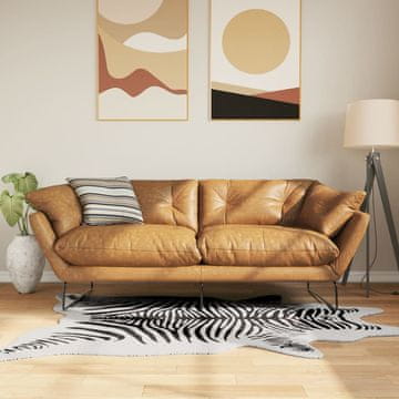 Vidaxl Tepih, crno-bijeli, 120x170 cm, zebra, periv