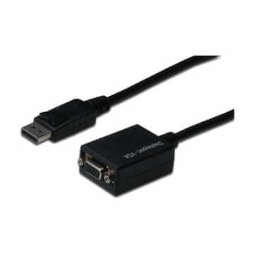 Digitus DisplayPort-VGA adapter 15 cm crni crni AK-340403-001-S