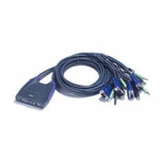 Aten KVM preklopnik 4x1 mini VGA/USB/AUDIO s kabelima CS64US