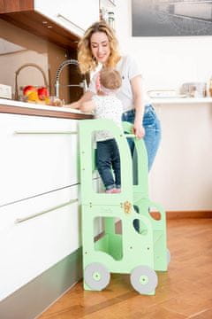 Furnitura 2V1 MONTESSORI STOLICA POMAGALO MOTIV AUTO (VIŠE BOJA)