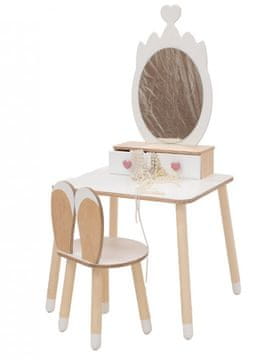 Furnitura MONTESSORI KOZMETIČKI STOLIĆ KRONA (VIŠE BOJA)