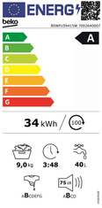 Beko B5WFU59415W perilica rublja, 9 kg