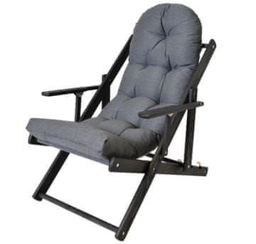 Rojaplast drvena ležaljka Borneo 145/6, antracit