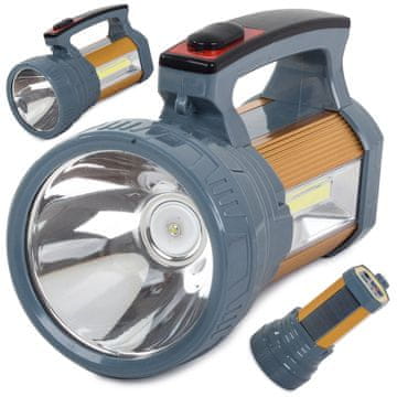 Verkgroup 3 u 1 baterija. solarni reflektor LED COB xm-l l2 ručna lampa USB powerbank