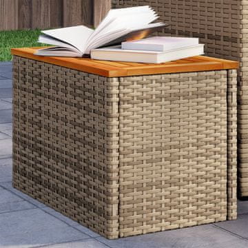 Vidaxl Vrtni stolovi, set od 2, bež, 55x34x37 cm