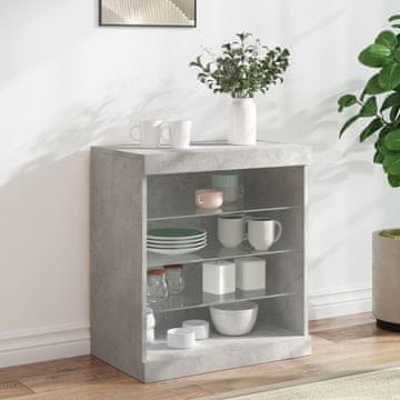 Vidaxl LED ormarić betonsko-sivi 60,5 x 37 x 67 cm