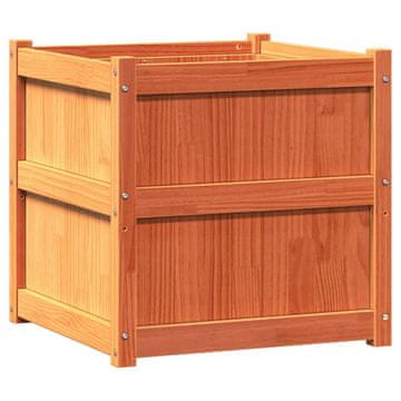 Vidaxl Vrtne sadilice 2 kom voštano smeđa boja od masivne borovine