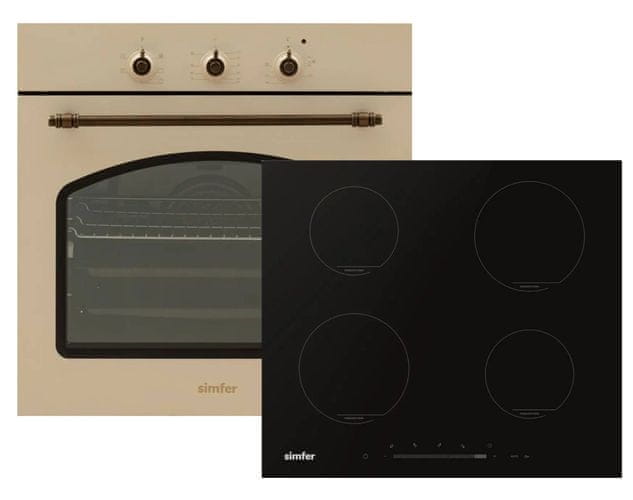 Simfer BIOH40RSB ugradbeni kuhinjski set (B6ES108RSB + 6040 GEISP ...