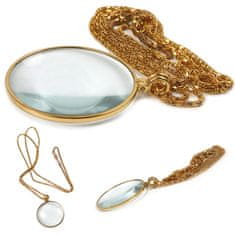 Luniks Elegantno povećalo za čitanje sa zlatnim lancem - 5x povećanje