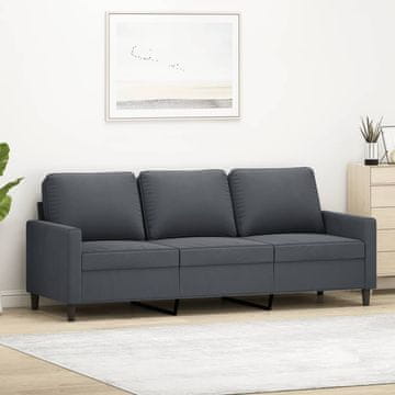 Vidaxl Trosjed Tamno siva 180 cm Tapecirana baršunom