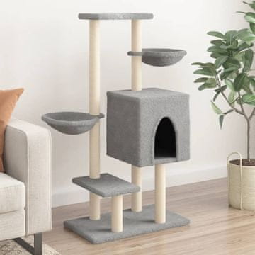 Vidaxl Grebalica za mačke sa sisal stupićima svijetlosiva 117 cm