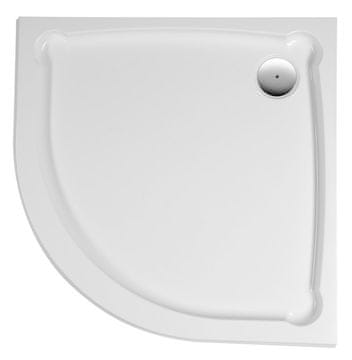 Gelco HERA tuš kada od lijevanog mramora, 90x90 cm, bijela, četvrtkružni oblik, R550