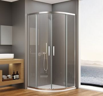 Bruckner BORG četvrtasti tuš zid 900x900x1950 mm, R550, prozirno staklo