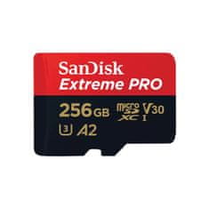 SanDisk Extreme PRO memorijska kartica, microSDXC, 256 GB + SD adapter