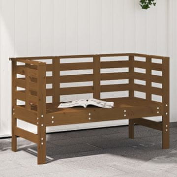 Vidaxl Vrtna klupa s medom 111,5 x 53 x 71 cm Puno borovo drvo