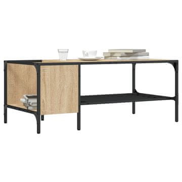 Vidaxl Klub stolić s policom, hrast Sonoma, 100x51x40 cm