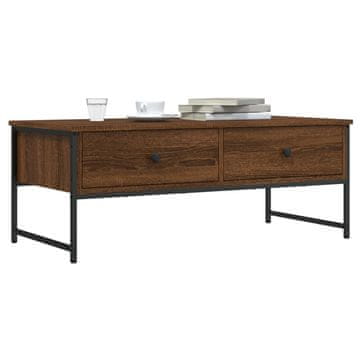 Vidaxl Klub stolić smeđi hrast 101x49x39,5 cm
