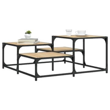 Vidaxl Klub stolić, hrast Sonoma, 87,5x87,5x40 cm