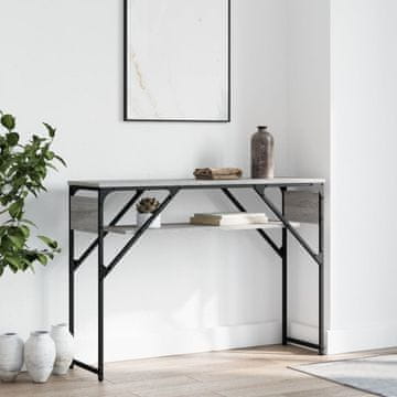 Vidaxl Konzolni stolić, sivi hrast sonoma, 105x30x75 cm