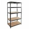 Linder Exclusiv Metalna polica 180x90x40 cm 5 polica Crna