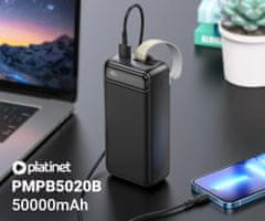 Platinet PMPB5020B powerbank baterija, 50.000 mAh